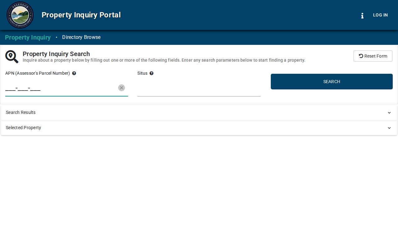 San Luis Obispo public records assessor property inquiry portal